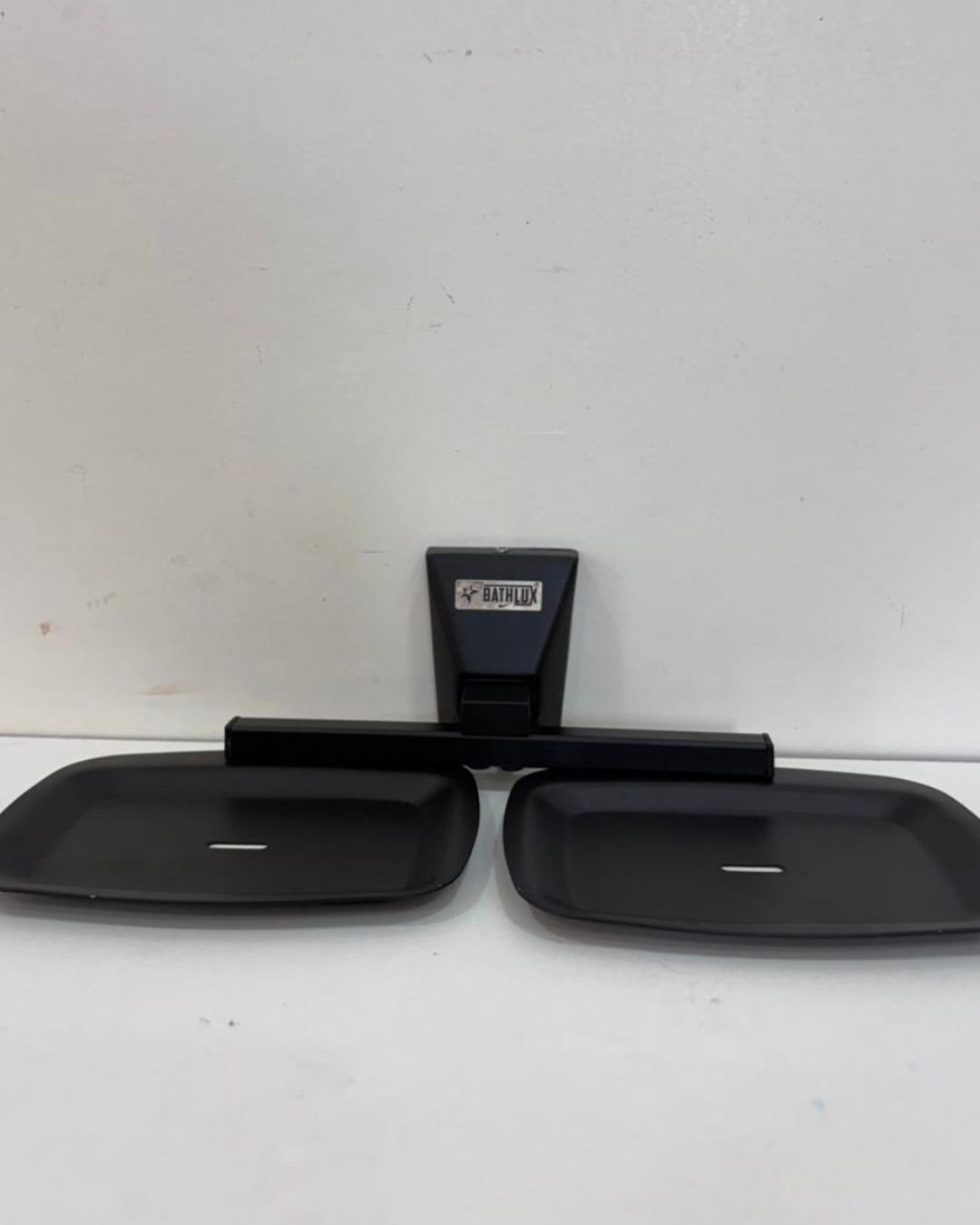 bathroom set soap dish double black acord