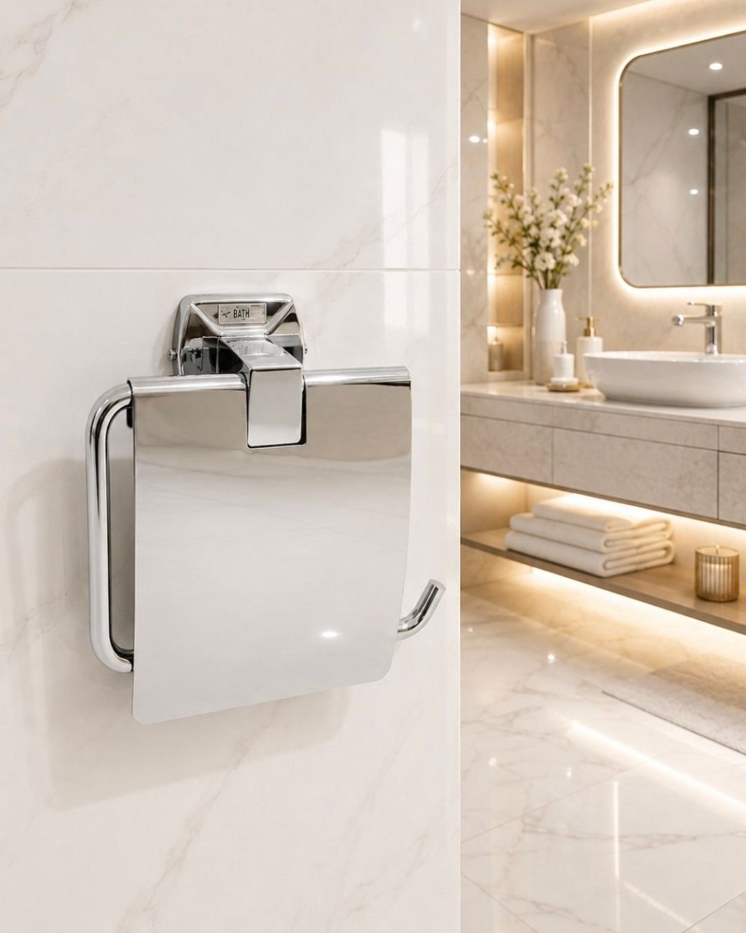 sanitoryware fittings paper holder SS CP