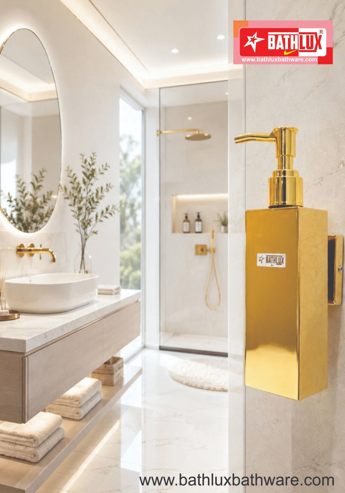 hand wash dispenser SS Golden