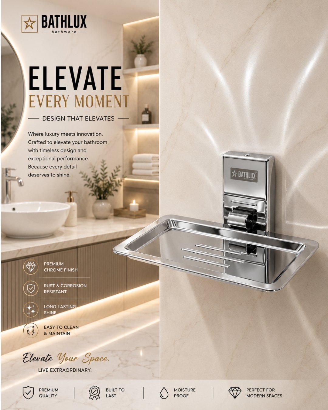 Soap Dish SS cp quba taps