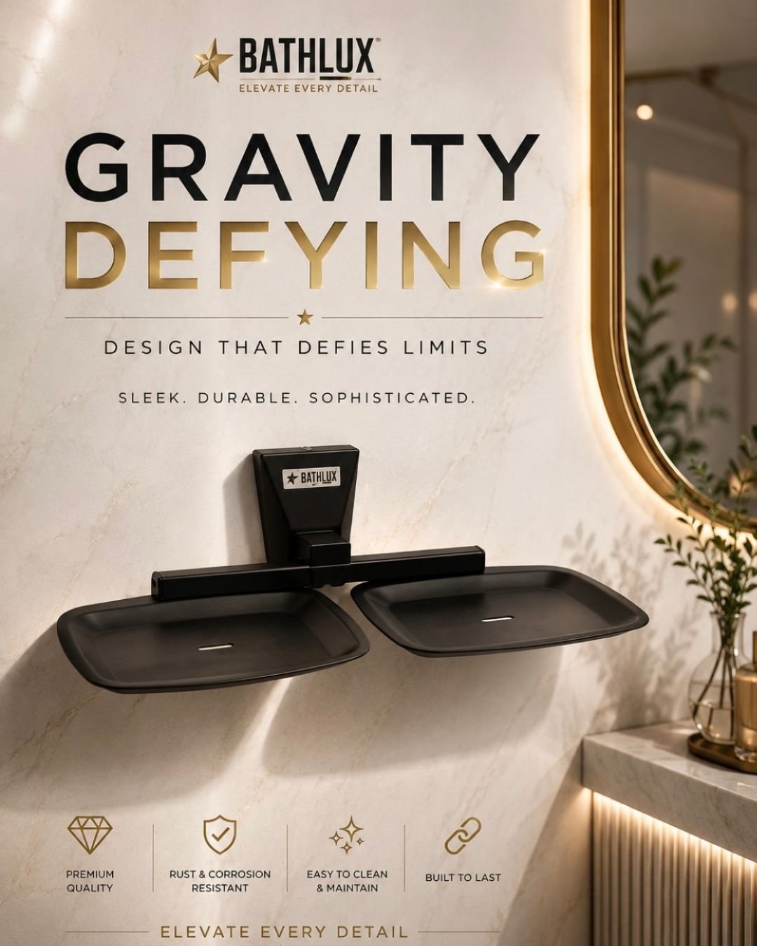 Soap Dish Double SS Black acord