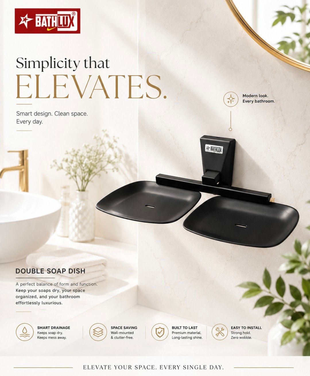 Soap Dish Double SS Black acord
