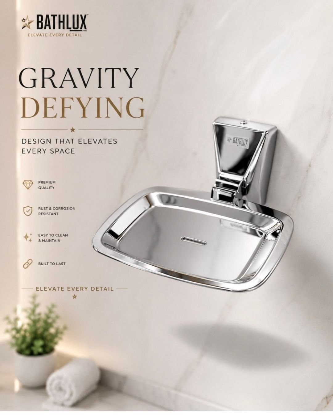 Soap Dish Single SS CP ACORD
