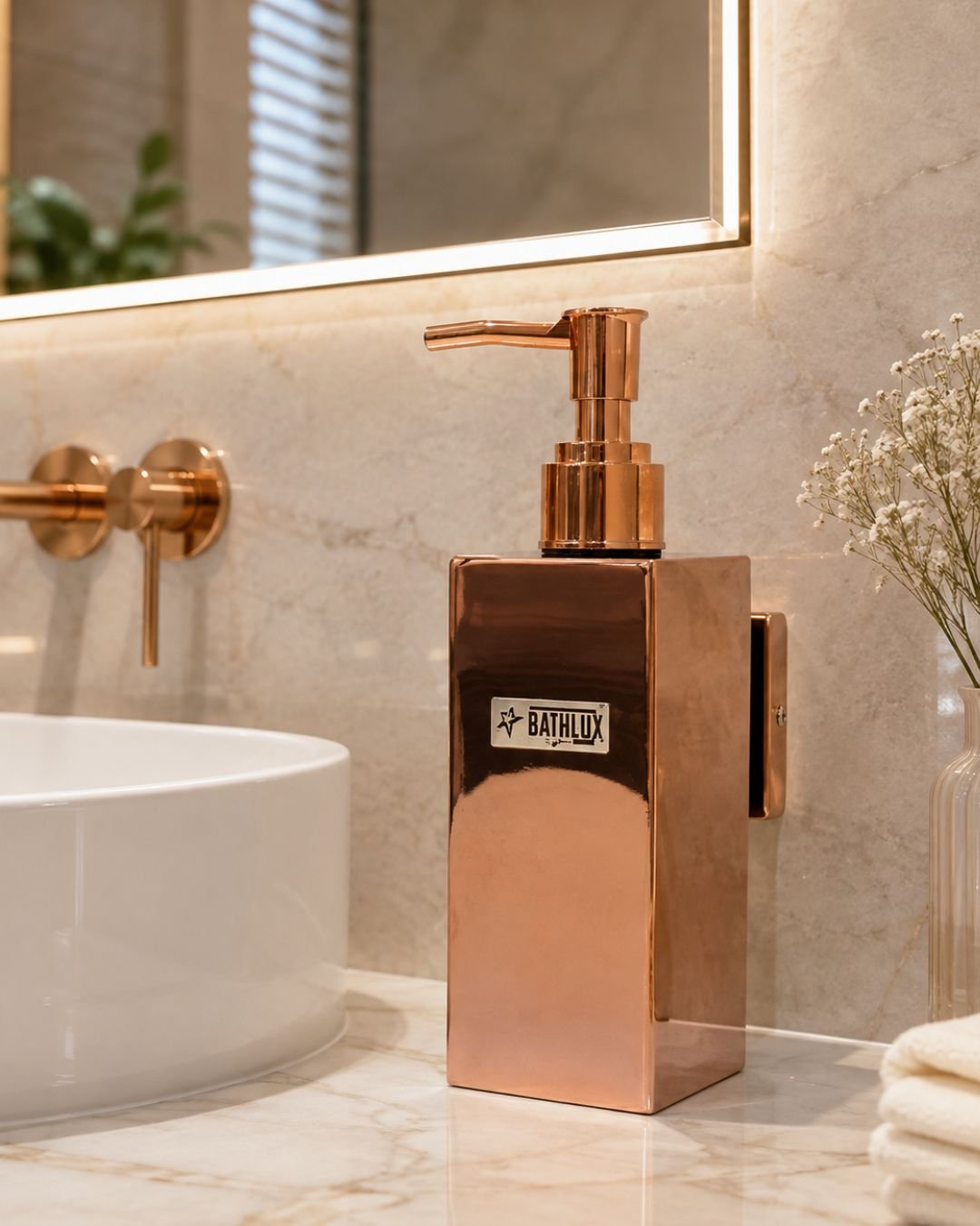 Shampoo Moisturizer Dispenser SS PVD ROSE GOLD