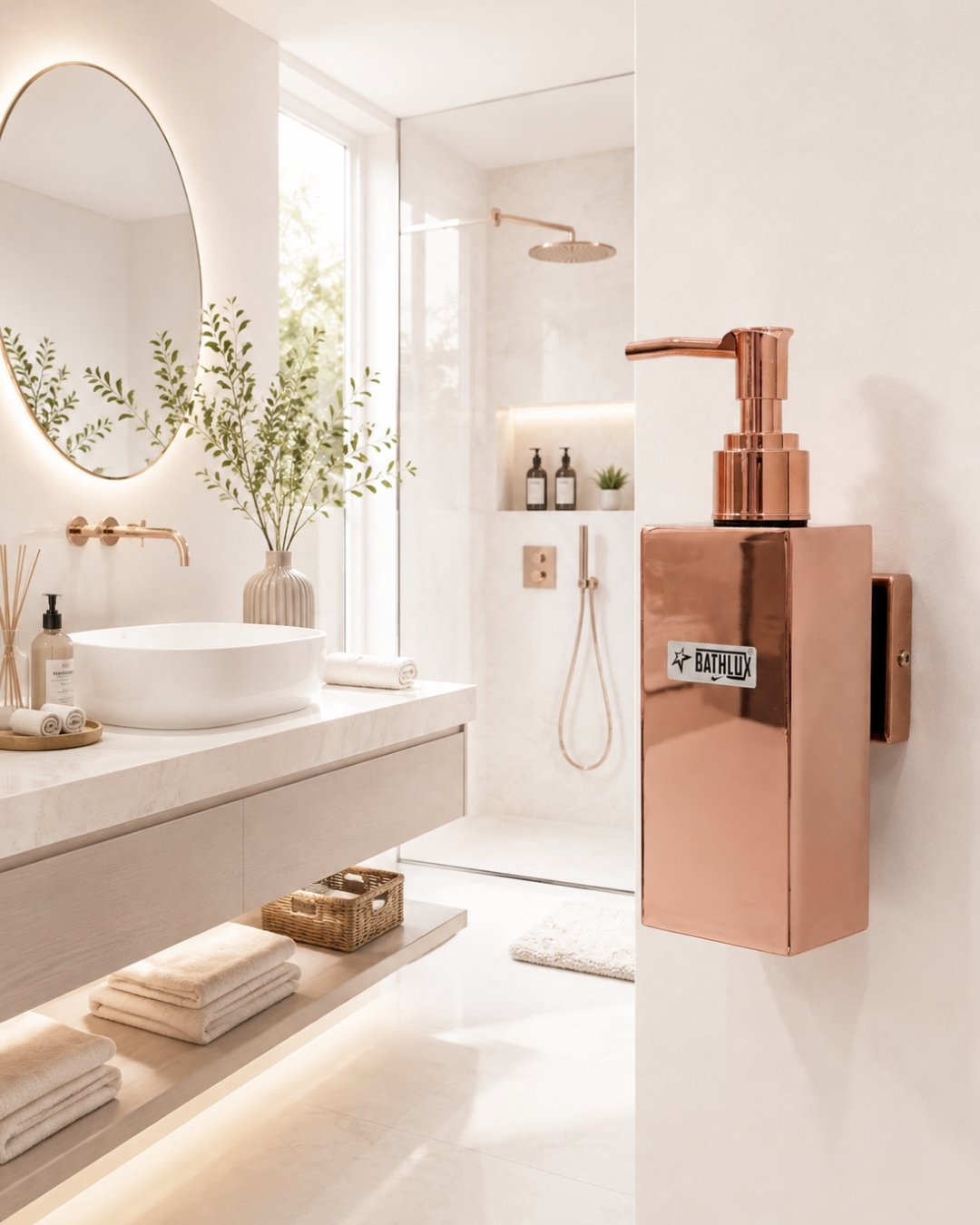 Shampoo Moisturizer Dispenser SS PVD ROSE GOLD