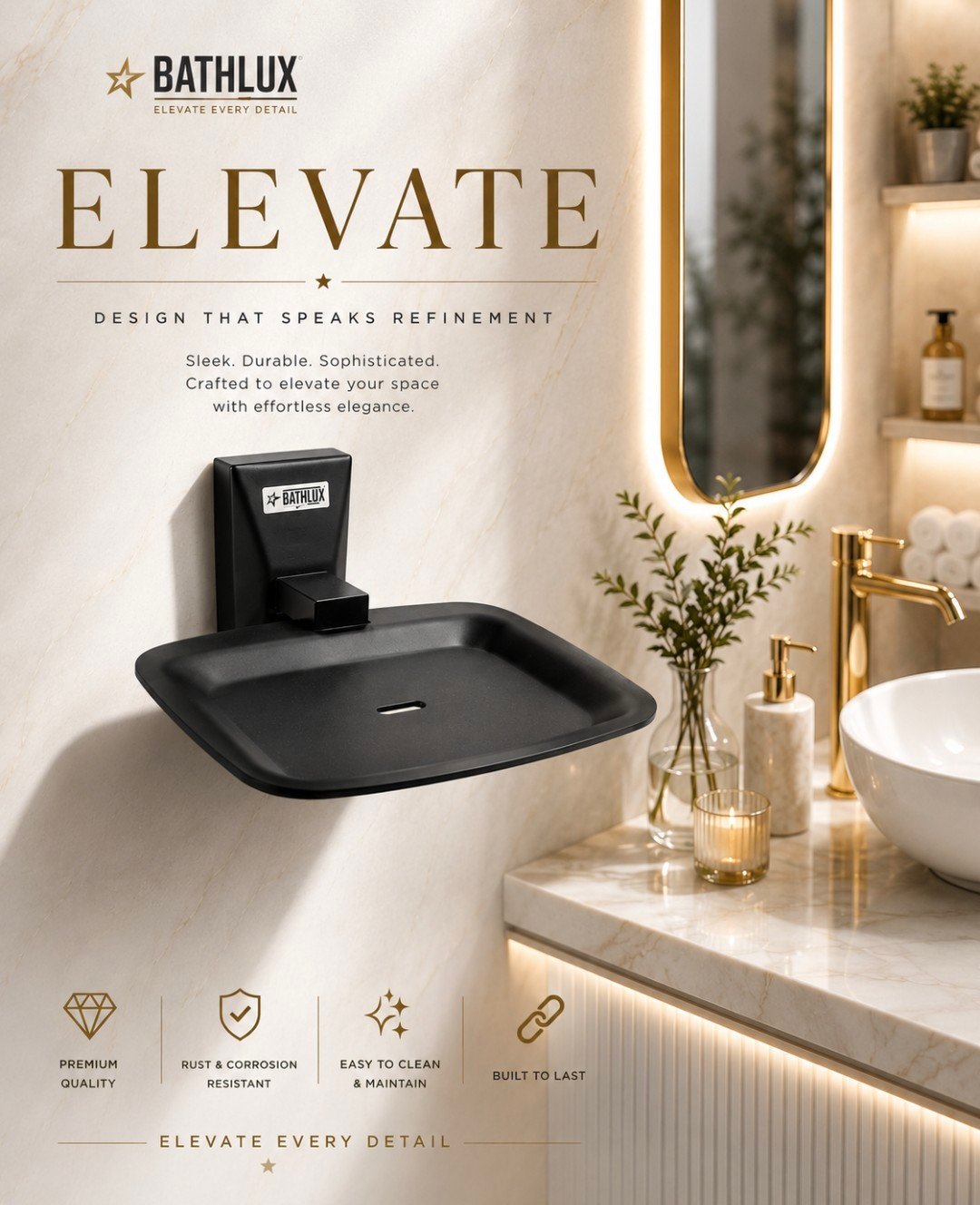 Soap Dish Single SS Black Acord Taps