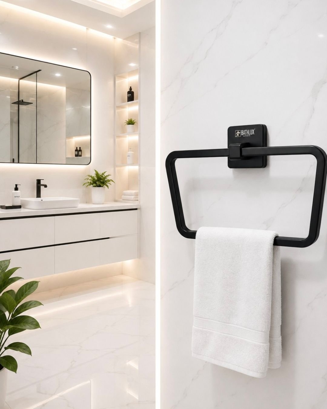 Taps SS Towel Ring Black