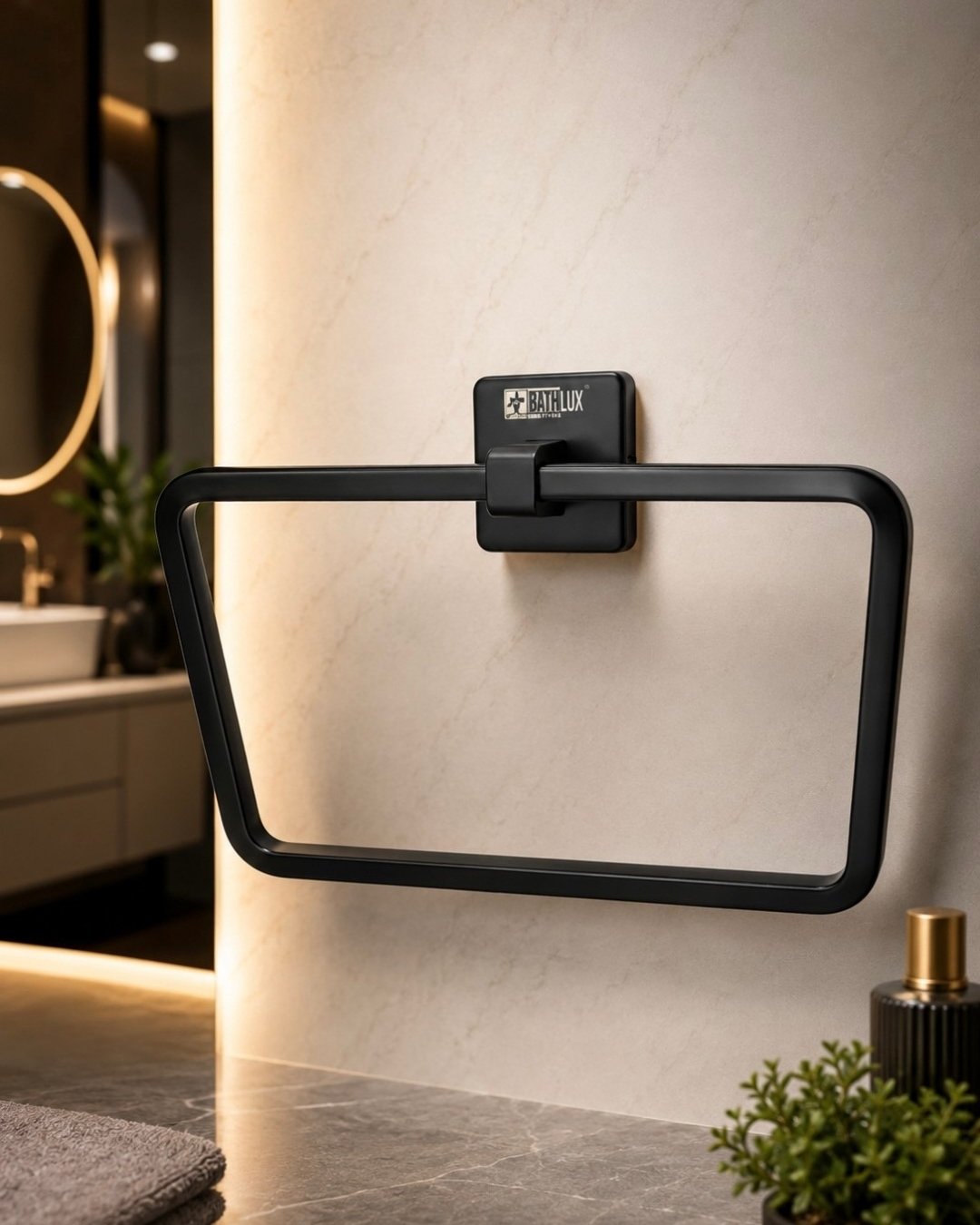 Taps SS Towel Ring Black