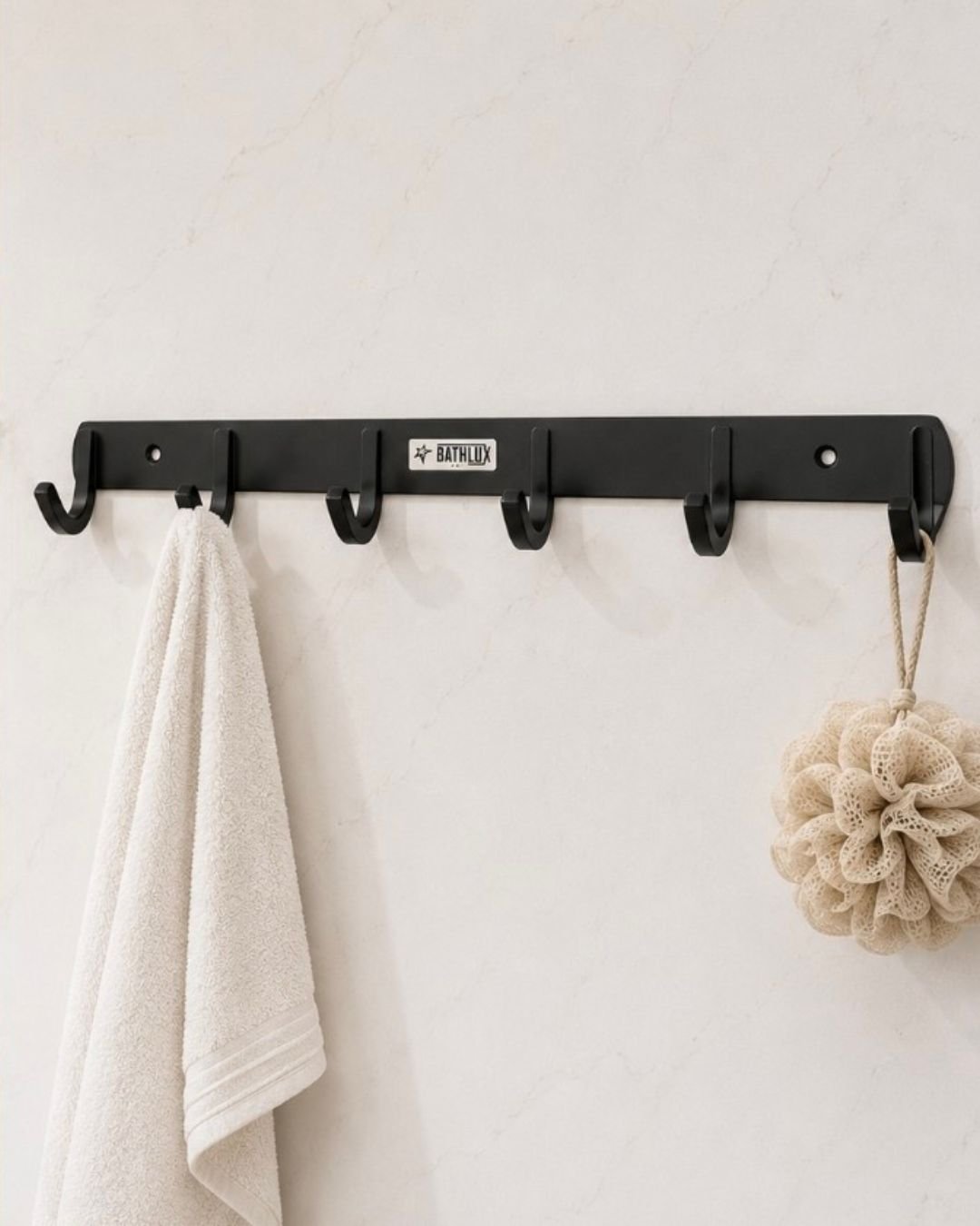 Premium Cloth Hanger 6 hook Khuti SS black