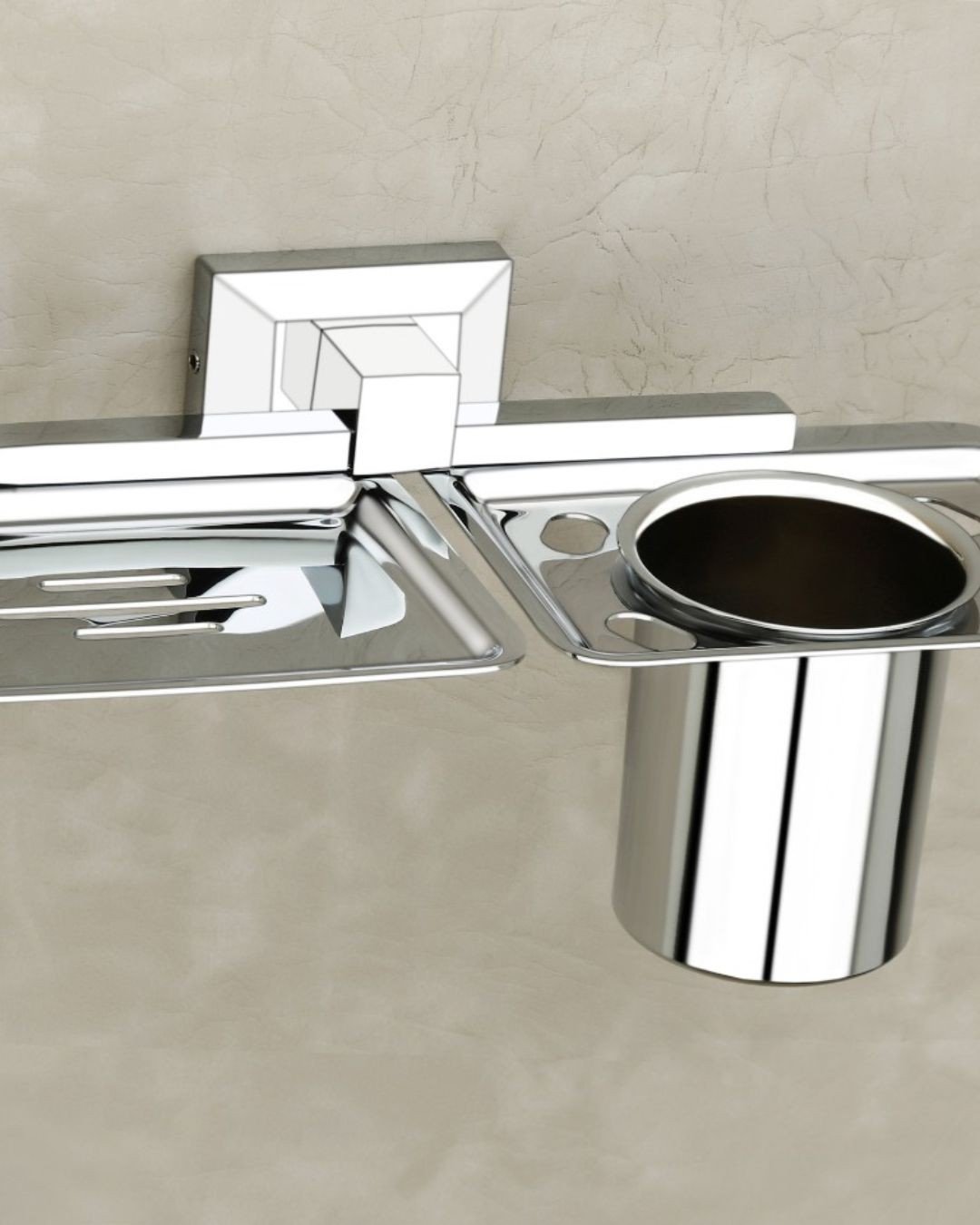 Double soap dish black