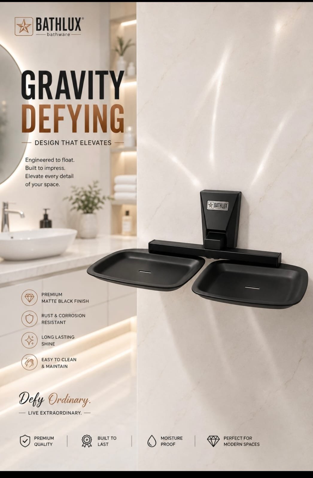 Soap Dish Double SS Black acord