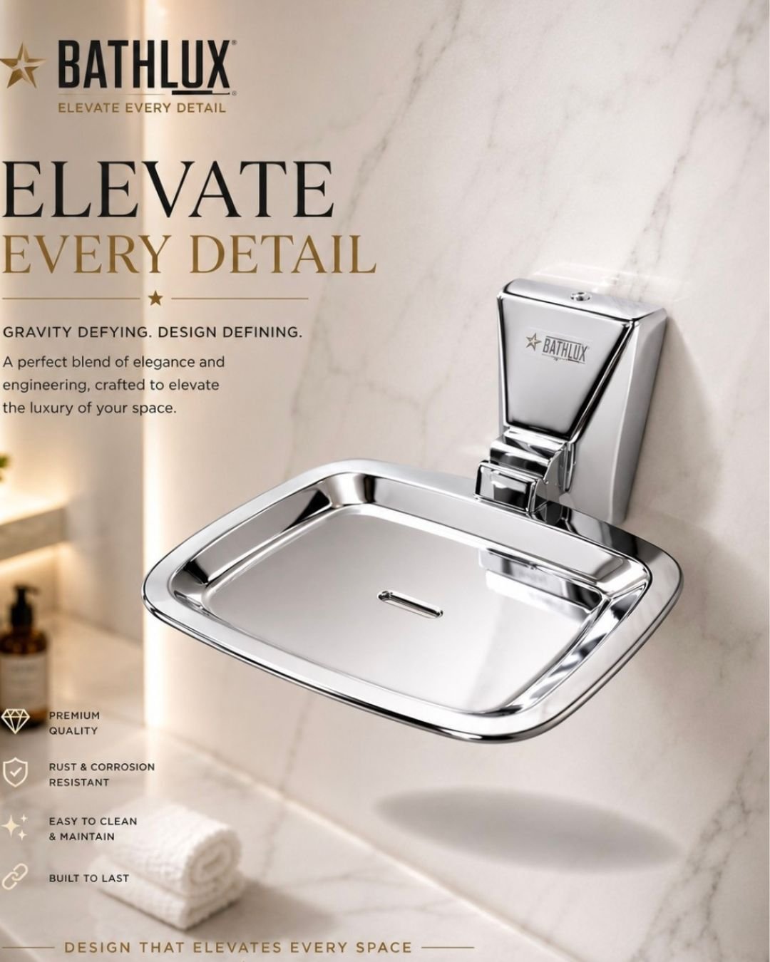 Soap Dish Single SS CP ACORD